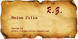 Reiss Zilia névjegykártya